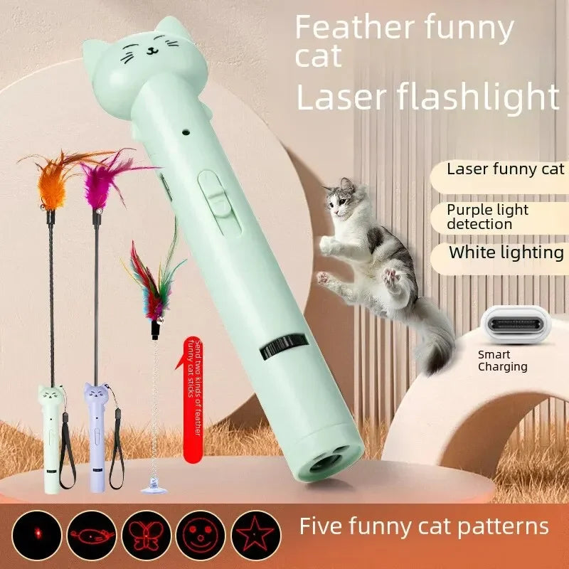 Happy Canine™ Multifunctional Laser Cat Toy – Interactive & Engaging Pet Toy