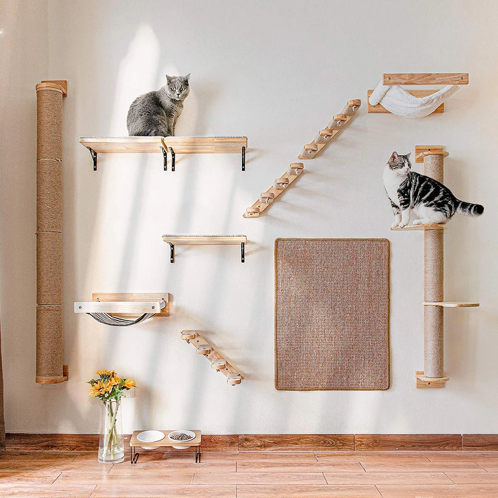 Happy Canine™ Wall-Mounted Cat Climbing Shelf